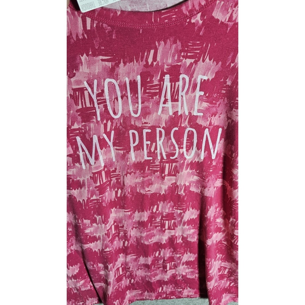 Lularoe YOU ARE MY PERSON Top Womens Size 3XL Pink Stretch Short Sleeve Tee New - Picture 7 of 9
